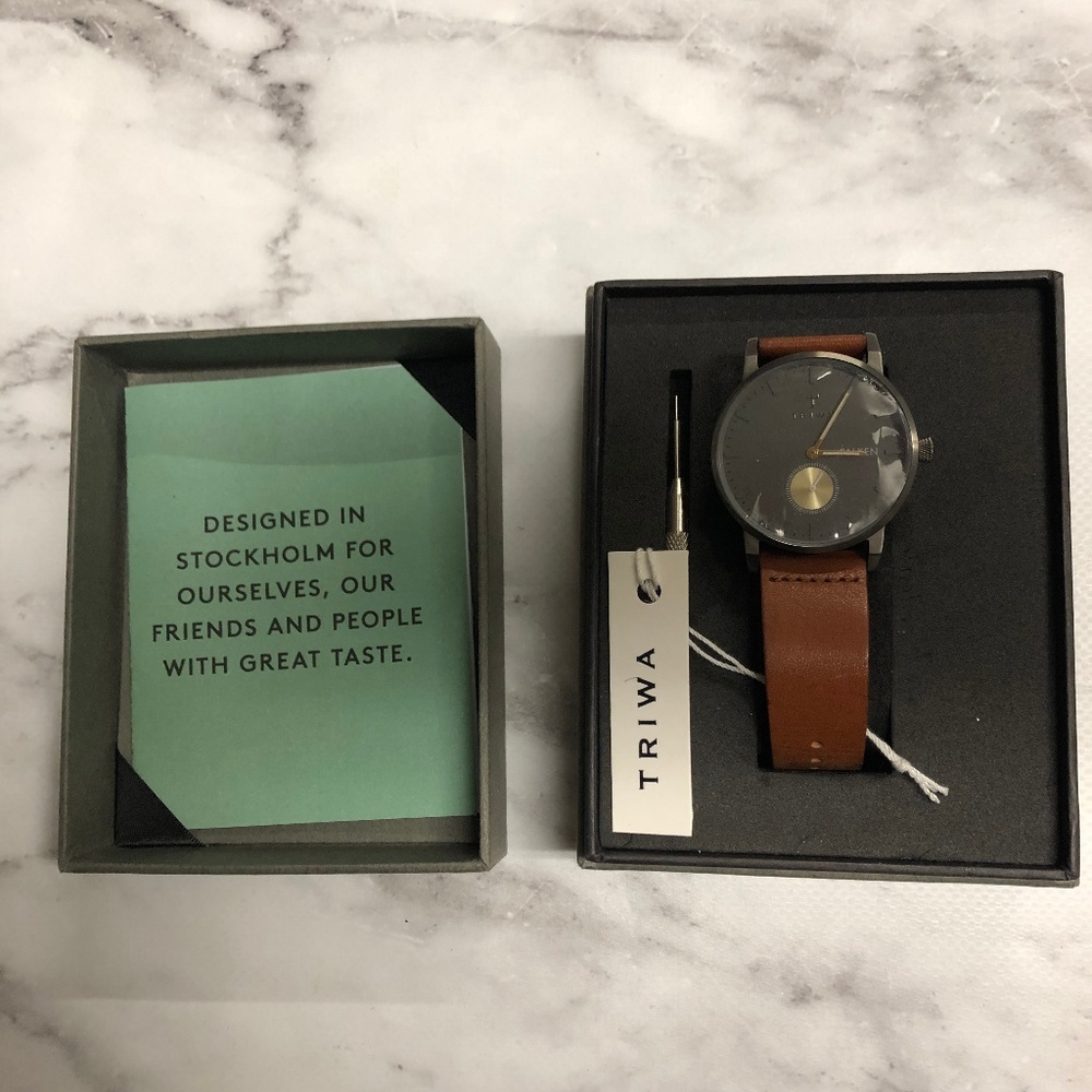 Triwa Walter Falken Unisex Watch Leather Band New